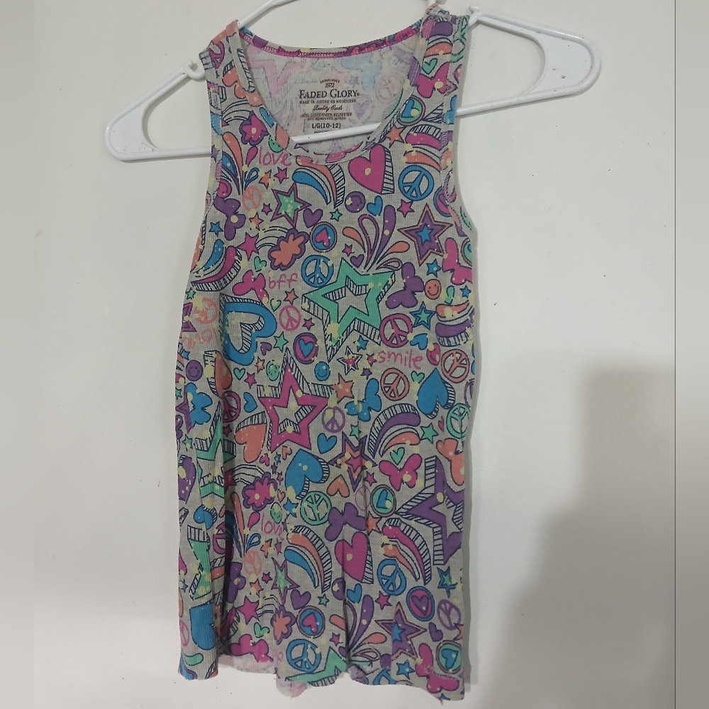 Faded Glory Colorful Graphic Tank Top (0152)